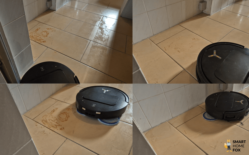 Der ECOVACS DEEBOT T50 OMNI wischt im Extremwischtest unseren Boden